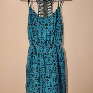Maurices Turquoise Tribal Beaded Dress